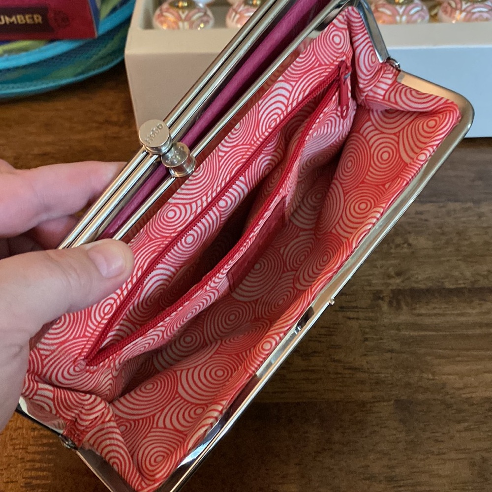 Hobo Raspberry Color Large Clutch - image 4